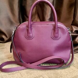 FAUX LEATHER CROSSBODY COLOR WINE